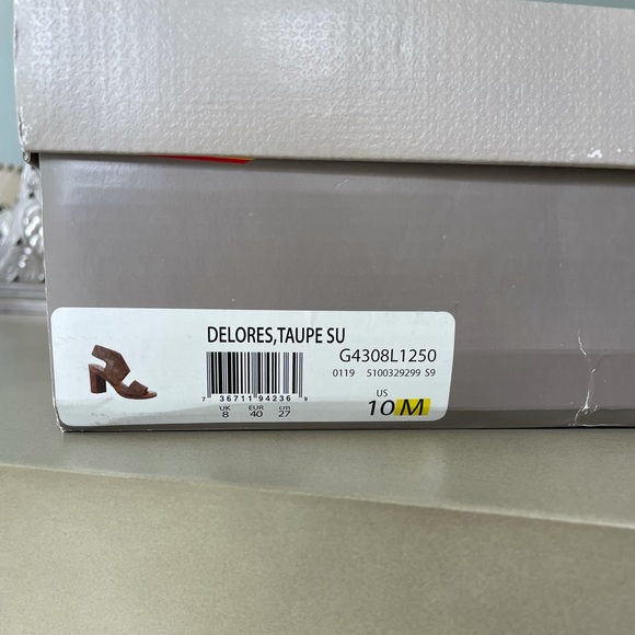 Franco Sarto Sz 10 Taupe Heeled Sandal - Picture 3 of 5